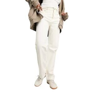 Bolongaro Trevor Women's Ivory Montana High Waist Jeans in Oat Size‎ Large NWT
